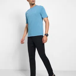 SF JEANS by Pantaloons Men Drop-Shoulder Sleeves Raw Edge T-shirt image 5