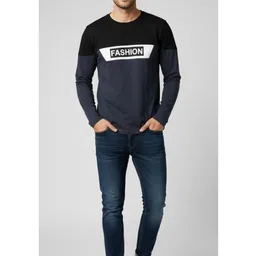 FASHIUM Men Typography Colourblocked T-shirt image 4