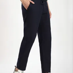 R&B Cotton Mid-Rise Flat-Front Casual Trousers image 2