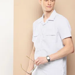 encore by INVICTUS Opaque Striped Casual Shirt-image-68