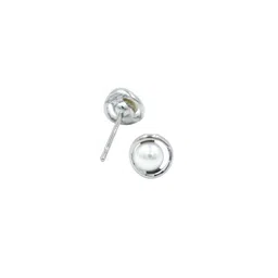 NILA Silver-Plated Set Of 3 Pearls Studded Circular Studs image 5