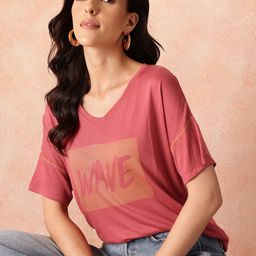 all about you Typography Print V-Neck Oversized T-shirt-picture-47