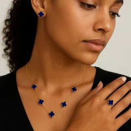 the jewellery tale Women Click Gold-Plated Stone-Studded Jewellery Set-picture-30