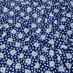 FABINALIV Navy Blue Cartoon Print Woollen Single Bedsheet with Pillow Cover image 5