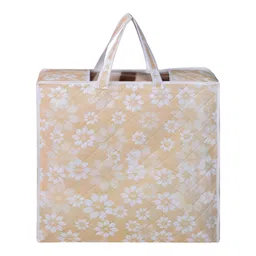 Aura Gold-Toned & White Printed Blanket Cover Organiser With Handel image 4