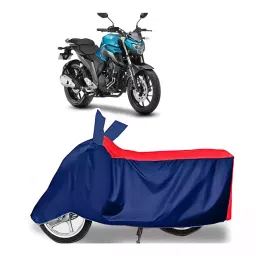 Auto Pearl Two Wheeler Cover with Bag for Yamaha FZ 25, Red & Blue-picture-22