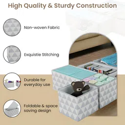 Aura Grey 6 Pieces Foldable Wardrobe Drawer Organisers image 3