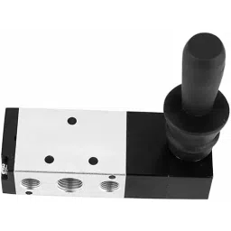 Panacea Technology 6.35 mm (1/4 inch) 5/3 Way 220 VDC Hand Lever Valve 4H230-08(L)-picture-25