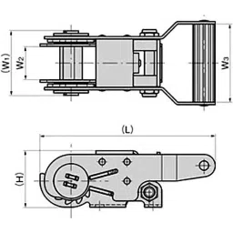 TAKIGEN Stainless Steel Ratchet Buckle Gloss Barrel Polishing, C-1998-1 image 2