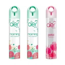 Godrej Aer 2 X Morning Misty Meadows & 1 X Petal Crush Pink Aer Freshner Liquid Spray (Pack of 3)-picture-38