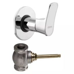 CERA Perla Quarter Turn Single Lever Wall Mount Stop Cock, F1012351 + F4050102 (Set of 2 Pcs)-picture-32