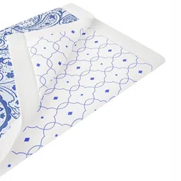 Portico Blue & White Floral Printed AC Room 233 GSM Cotton Single Bed Dohar image 5