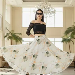 Vagisha Printed Flared Maxi Skirt-picture-19