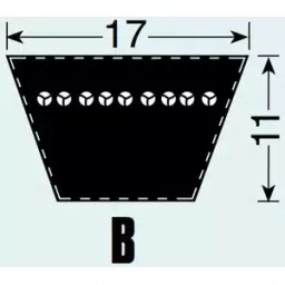 Fenner B75 Poly F Plus PB Classical Belt (Length 75 inch, Width 17 mm) image 2