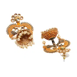 ADIVA Peacock Shaped Drop Earrings image 3