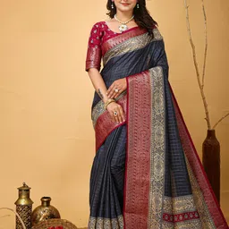 KALINI Checked Zari Kanjeevaram Saree-picture-16