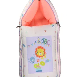 Fisher Price By NB 3 in 1 Baby Carry Nest ABC Lion and House Party Theme - Soft Pastel Coral-picture-23