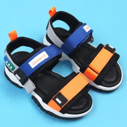 Cute Walk by Babyhug Velcro Closure Sandals - Blue & Orange-picture-25