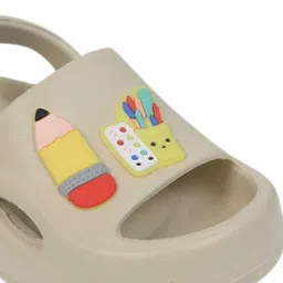 Yellow Bee Boys Fun Pencil & Crayon Charms Applique Clogs image 4