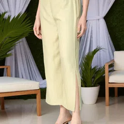 KYVO Foil Printed Top With Pants & Embellished Belt Co-Ords image 3