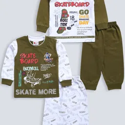 Mars Infiniti Kids Pack Of 2 Printed Pure Cotton T-shirt With Trousers-image-67