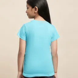 Kidsville Disney Frozen Featuring Half Sleeves Elsa Printed Tee - Blue image 3