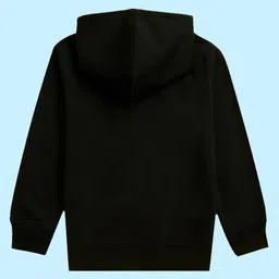 NUSYL Full Sleeves Skateboard & Typography Printed Unisex Hooded Sweatshirt - Black image 3