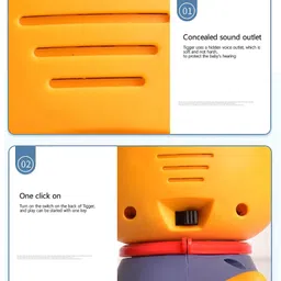 Sanjary battery operated  Lovely Jumping Tiger With Music & Light for Kids - Color design May Vary image 2