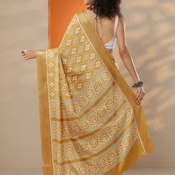 Libas Ethnic Motifs Printed Zari Saree With Blouse Piece image 2