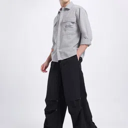 glitchez Typography Printed Pure Cotton Relaxed Fit Shirt image 2