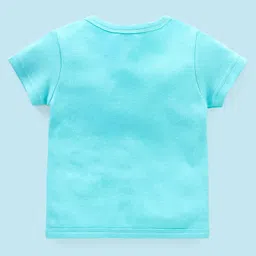 Babyhug 100% Cotton Knit Half Sleeves Set of Vests Dino Print Pack of 3 - Multicolor image 5