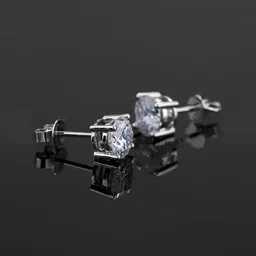 KRENOZ 925 Sterling Silver Cubic Zirconia Stones Studded Circular Shaped Studs-picture-12
