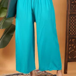 LEGITLOOKS Pack Of 3 Women Mid-Rise Flared Slip On Ethnic Palazzos image 4