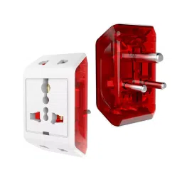 Elleys 3 Pin DICI Multi Plug Socket Travel Adapter 240 V 6 A Current White, Red For Home, Office (Pack of 4)-picture-13