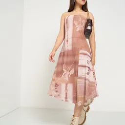 SF JEANS by Pantaloons Women Floral Printed Bandeau Midi Dress-image-9