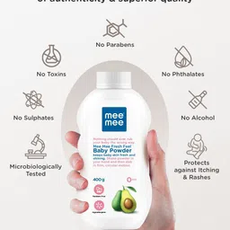 MeeMee Fresh Feel Baby Powder With Avocado Oil Extract - 400 g image 5