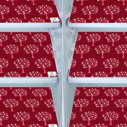 E-Retailer 7-Pcs Maroon Printed Refrigerator Covers image 4