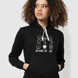 Campus Sutra Women Printed Hooded Pullover Sweatshirt-picture-10