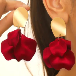 StyleCast x Revolte Leaf Shaped Drop Earrings image 3