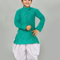 Cae Boys Embroidered Regular Thread Work Kurta with Patiala-picture-28