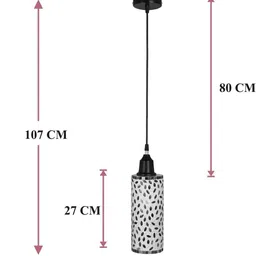 1ST TIME Brown & Maroon 4 Pieces Textured Cylinder Shaped Ceiling Lamps image 4