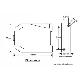 Shavison Forward-Pause-Reverse Analog Timer 1 C/O (SPDT) each for Forward & Reverse 12 - 240 V DC, 2 VA Max. (Contact), TAFR-8M-U image 2