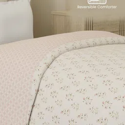 Boutique Living India Pink & Cream-Coloured Floral Comforter image 3