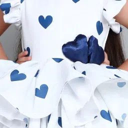 Pink Chick Print Flutter Sleeve Fit & Flare Dress image 3