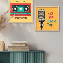 HotHouse Yellow 2 Piece MDF Other Wall Paintings image 2