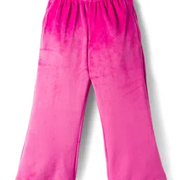 Babyhug Velour Knit Full Length Solid Colour Fleece & Woollen Pant - Magenta-picture-25
