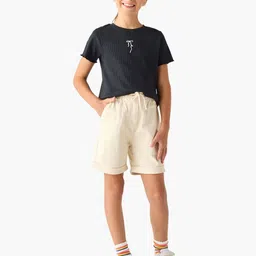 Juniors by Babyshop Girls Self Design Round Neck Cotton T-shirt image 5