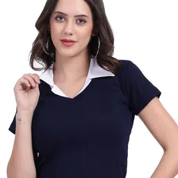 The Roadster Lifestyle Co Rib Crop Top With Collar-picture-35