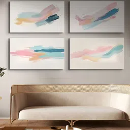 nestroots White & Green 4 Pieces Canvas Painting Wall Arts-picture-21