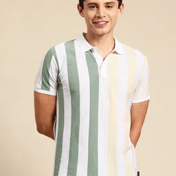 United Colors of Benetton Striped Polo Collar Pure Cotton T-shirt-picture-11